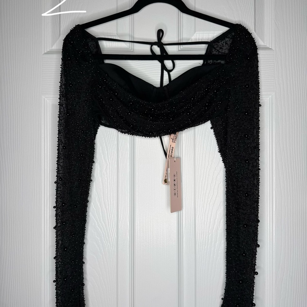 Oh Polly Black Embellished Top (2) & Skirt Bundle